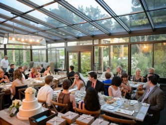 Solarium wedding dinner, Love More photo